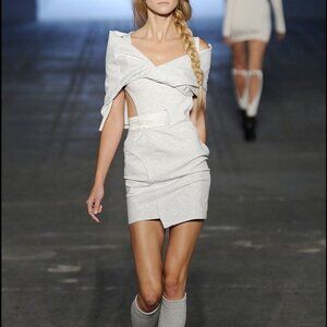 Alexander Wang PONTE SWEATSHIRT TIE DRESS Size 0